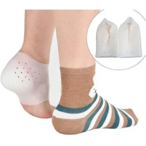 2 من قطعتان من جوارب السيليكون المريحة للكعب