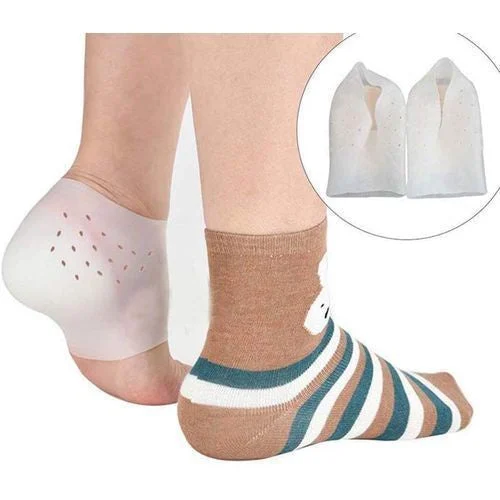 2 من قطعتان من جوارب السيليكون المريحة للكعب