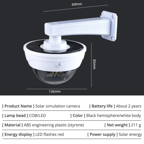 solar monitoring مصباح على شكل كاميرا
