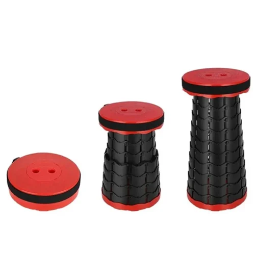 Chaise pliante ronde portable en plastique,