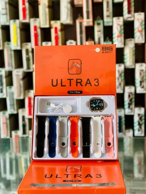 ULTRA 3 – ساعة ذكية مع 7 أساور في علبة واحدة